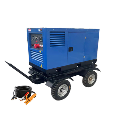 トロッリーホイール 400Amps Arc Mig DC 溶接機 20kva AC 発電機 ディーゼル発電機 溶接機 500a
