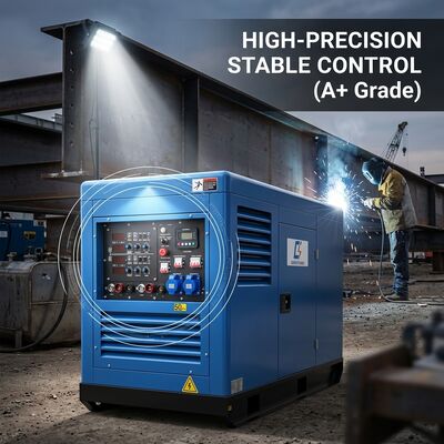 サイレント 500A 400A MIG TIG DC溶接機 ディーゼル発電機一体型溶接機