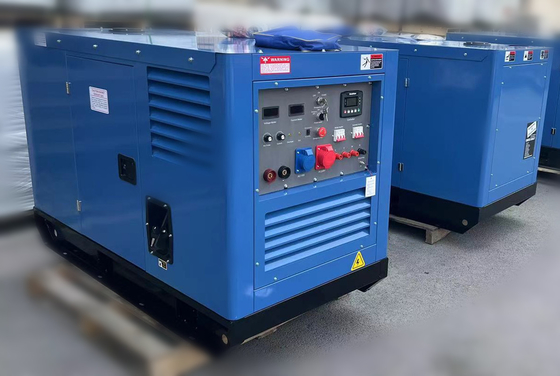 トロッリーホイール 400Amps Arc Mig DC 溶接機 20kva AC 発電機 ディーゼル発電機 溶接機 500a
