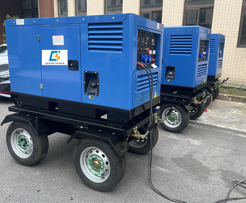 ワイヤーフィーダー付き移動シャーシホイール450A DC Mig溶接機 500アンペアディーゼル溶接機ジェネレーター