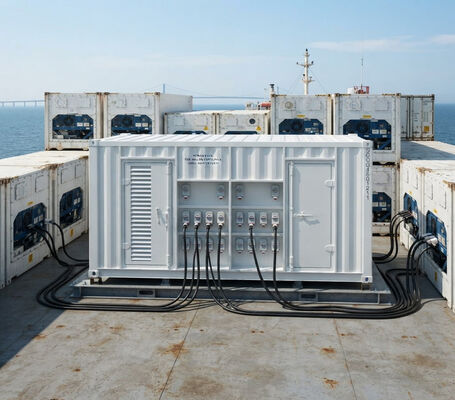 冷凍コンテナ用パワーパック発電機 500kva 300kw ディーゼル発電機 スタンフォード 1800 RPM リーファーソケットプラグ